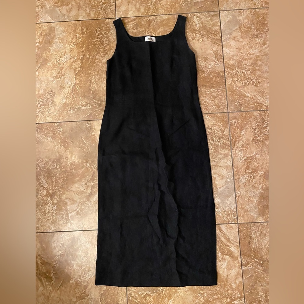 Ports International size 8 black linen dress